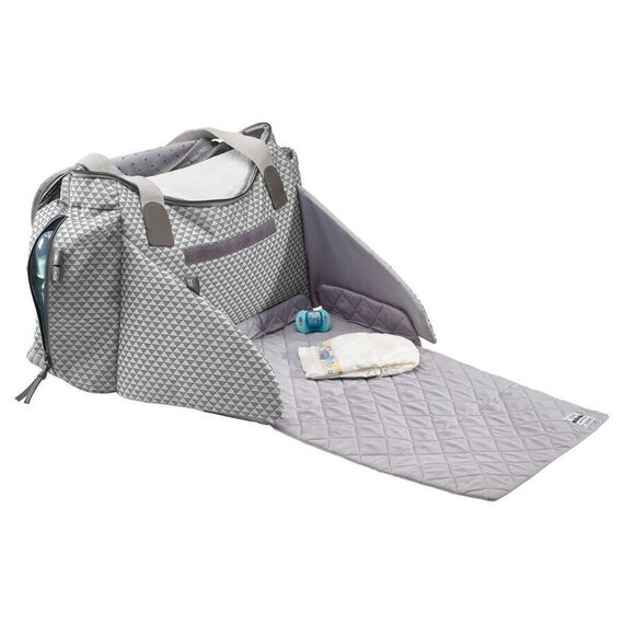 Geanta de infasat Beaba Sydney II Play Print Gri-Coral, Culoare: Gri - poza 5 - ExclusivMAG.ro