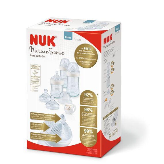 Set Biberoane Sticla Nuk Nature Sense  - ExclusivMAG.ro