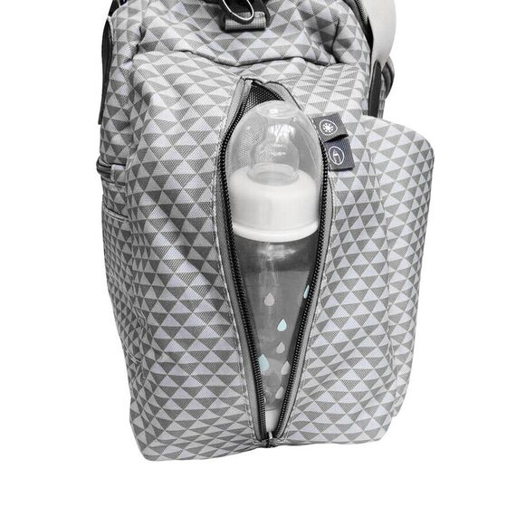 Geanta de infasat Beaba Sydney II Play Print Gri-Coral, Culoare: Gri - poza 4 - ExclusivMAG.ro