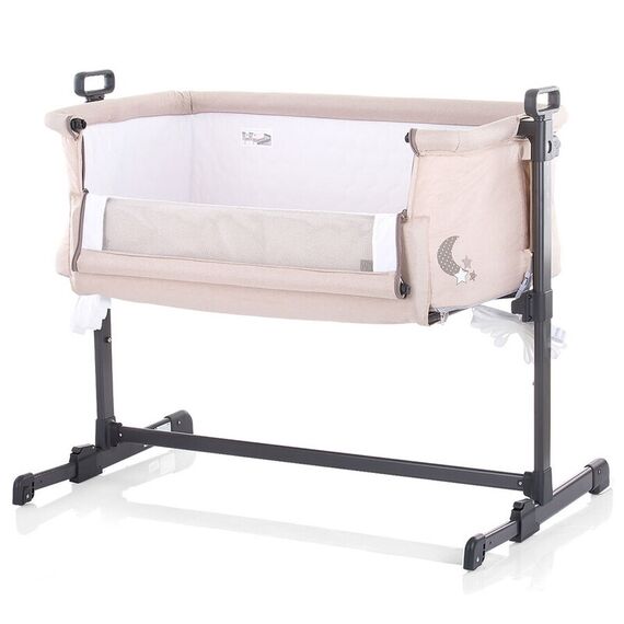Patut Co-Sleeper Chipolino Close To Me beige stars, Culoare: Crem - poza 3 - ExclusivMAG.ro