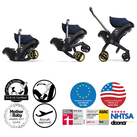Scaun auto Doona Royal Blue, Culoare: Albastru, Grupa: 0-13kg (0 luni - 12 luni) - poza 11 - ExclusivMAG.ro