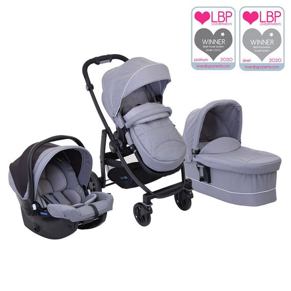 Carucior Graco Evo 3 in 1 Steeple Gray, Culoare: Gri deschis  - ExclusivMAG.ro
