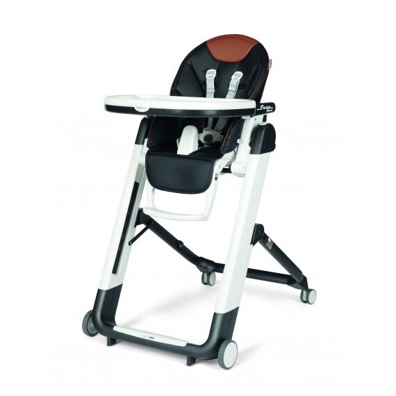 Scaun De Masa Peg Perego Siesta 2 in 1 Follow Me, Ebony, Culoare: Alb/Negru  - ExclusivMAG.ro