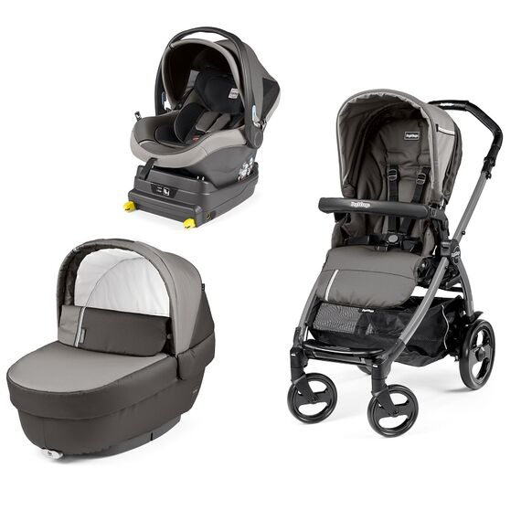 Carucior 3 in 1 Peg Perego Book Plus 51 Titania, baza i-Size inclusa, Class Grey  - ExclusivMAG.ro