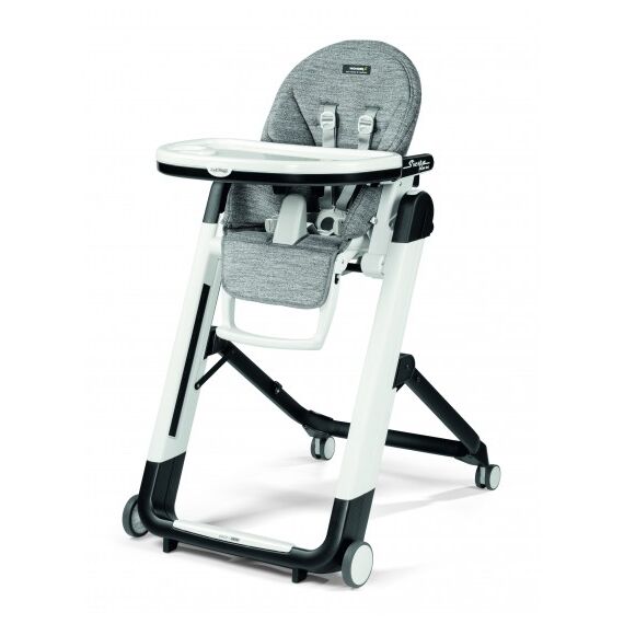 Scaun De Masa 2 in 1 Peg Perego, Siesta Follow Me, Wonder Grey, 0 - 15 Kg, Culoare: Alb/Gri  - ExclusivMAG.ro