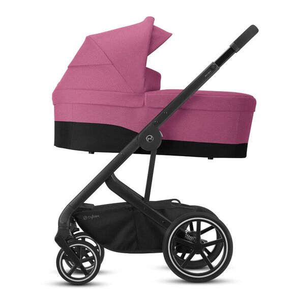 Carucior Cybex Balios S Lux 2 in 1, Cadru Negru, Magnolia Pink, Culoare: Roz - poza 3 - ExclusivMAG.ro