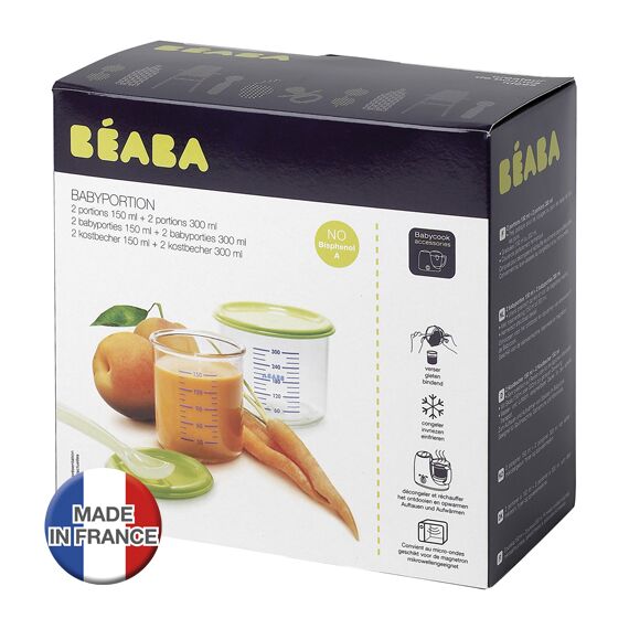 Set 4 recipiente ermetice PP pentru hrana - Beaba  - ExclusivMAG.ro