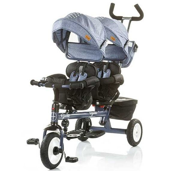 Tricicleta gemeni Apollo blue indigo - Chipolino  - ExclusivMAG.ro