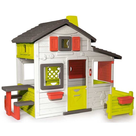 Casuta pentru copii Smoby Friends Playhouse cu gradina  - ExclusivMAG.ro
