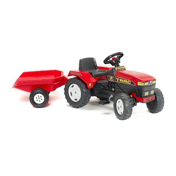 Tractor Trac Rosu cu Remorca si Pedale - Falk  - ExclusivMAG.ro