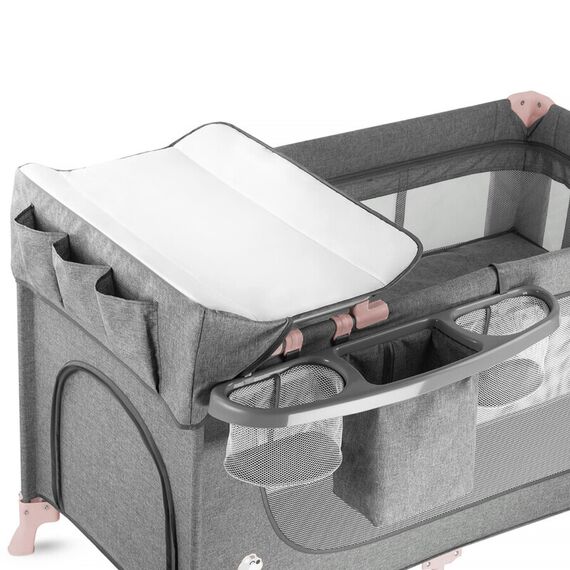 Patut pliant Kinderkraft Joy cu accesorii Pink, Culoare: Roz - poza 8 - ExclusivMAG.ro