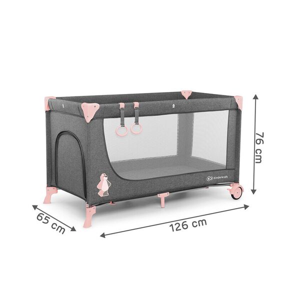 Patut pliant Kinderkraft Joy Pink, Culoare: Roz - poza 8 - ExclusivMAG.ro
