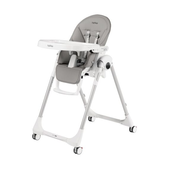 Scaun de masa Prima Pappa Zero, Peg Perego, Follow Me Ice, Culoare: Alb/Gri  - ExclusivMAG.ro