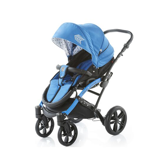 Carucior copii 2 in 1 cu landou Knorr-Baby Volkswagen Polo Albastru, Culoare: Albastru - poza 2 - ExclusivMAG.ro