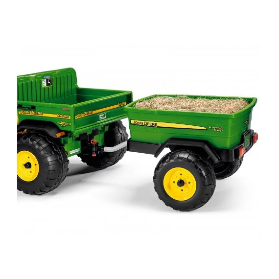 Remorca Peg Perego John Deere Adventure, 3 ani+, Negru / Verde / Galben  - ExclusivMAG.ro