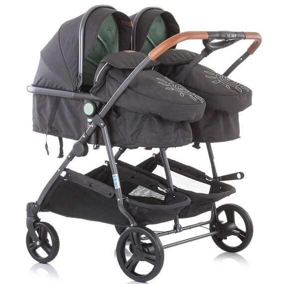 Carucior gemeni Chipolino Duo Smart 2 in 1 Mint, Culoare: Verde - poza 3 - ExclusivMAG.ro