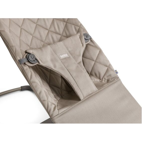 Balansoar BabyBjorn Bliss Sand Grey, Bumbac cu bara de jucarii, Culoare: Crem - poza 3 - ExclusivMAG.ro