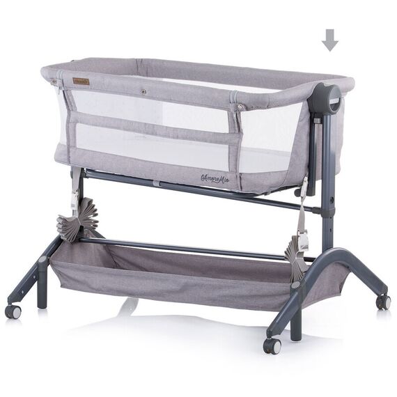 Patut Co-Sleeper Chipolino Amore Mio Asphalt, Culoare: Gri - poza 4 - ExclusivMAG.ro