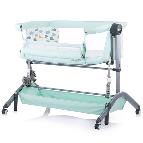 Patut Co-Sleeper Chipolino Amore Mio Mint, Culoare: Turcoaz - poza 3 - ExclusivMAG.ro