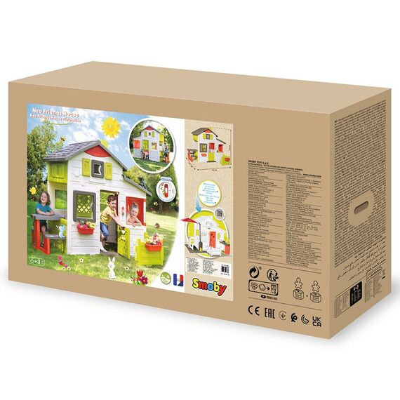 Casuta pentru copii Smoby Friends Playhouse Neo cu gradina - poza 6 - ExclusivMAG.ro