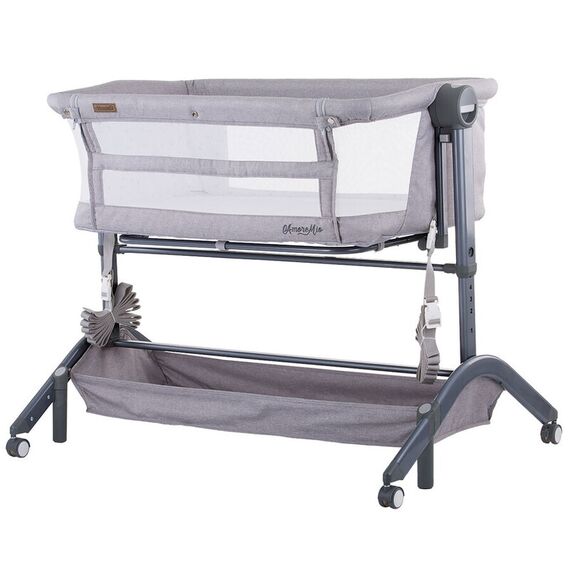 Patut Co-Sleeper Chipolino Amore Mio Asphalt, Culoare: Gri  - ExclusivMAG.ro