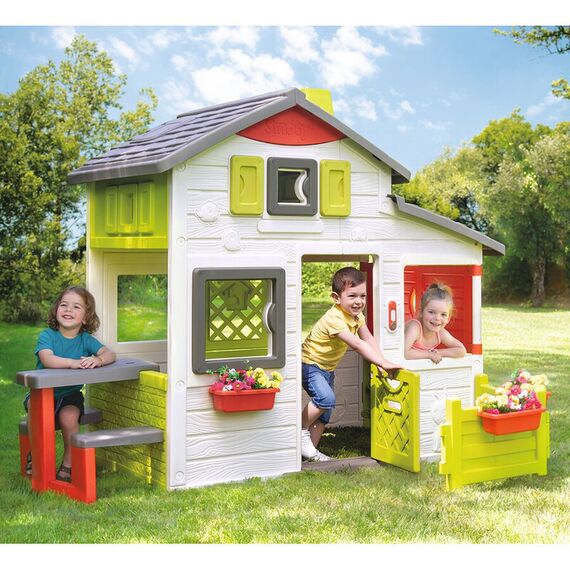 Casuta pentru copii Smoby Friends Playhouse Neo cu gradina - poza 5 - ExclusivMAG.ro