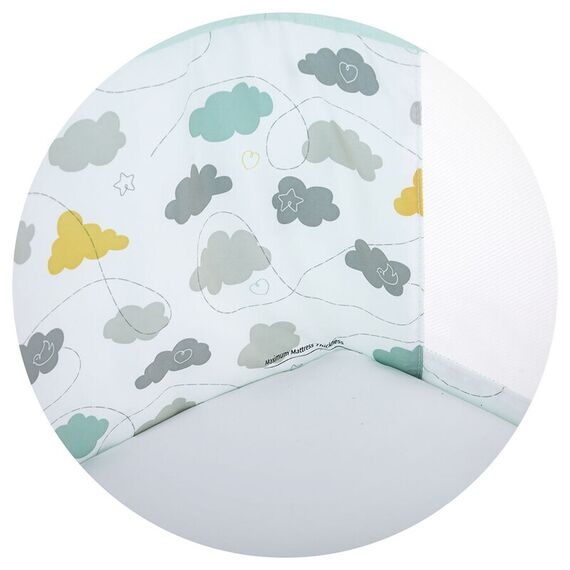 Patut Co-Sleeper Chipolino Amore Mio Mint, Culoare: Turcoaz - poza 6 - ExclusivMAG.ro