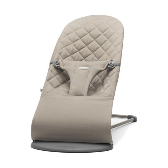 Balansoar BabyBjorn Bliss Sand Grey, Bumbac cu bara de jucarii, Culoare: Crem  - ExclusivMAG.ro