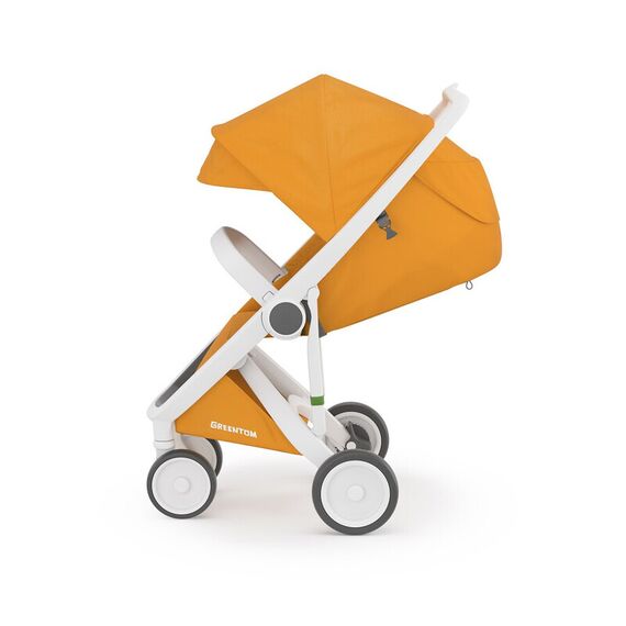 Carucior, Greentom, Classic Upp, 100% Ecologic, White Sunflower, Culoare: Galben - poza 3 - ExclusivMAG.ro