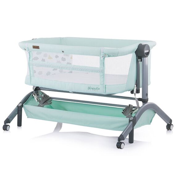 Patut Co-Sleeper Chipolino Amore Mio Mint, Culoare: Turcoaz - poza 5 - ExclusivMAG.ro