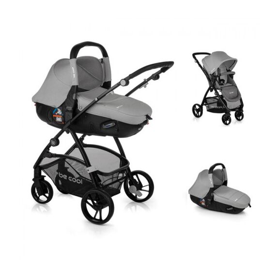 Carucior 3 in 1 Be Cool Slide Match Be Grey, Culoare: Gri  - ExclusivMAG.ro