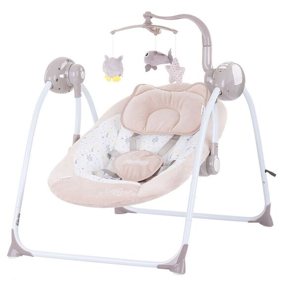 Leagan electric Chipolino Hug Latte, Culoare: Crem  - ExclusivMAG.ro