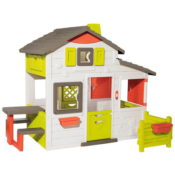 Casuta pentru copii Smoby Friends Playhouse Neo cu gradina - poza 2 - ExclusivMAG.ro