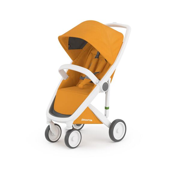 Carucior, Greentom, Classic Upp, 100% Ecologic, White Sunflower, Culoare: Galben  - ExclusivMAG.ro