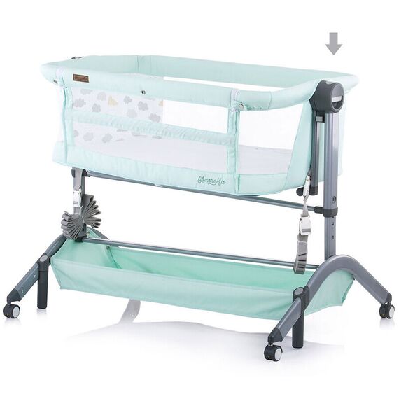 Patut Co-Sleeper Chipolino Amore Mio Mint, Culoare: Turcoaz - poza 4 - ExclusivMAG.ro