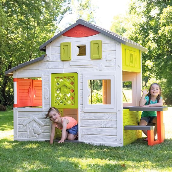 Casuta pentru copii Smoby Friends Playhouse Neo cu gradina - poza 4 - ExclusivMAG.ro