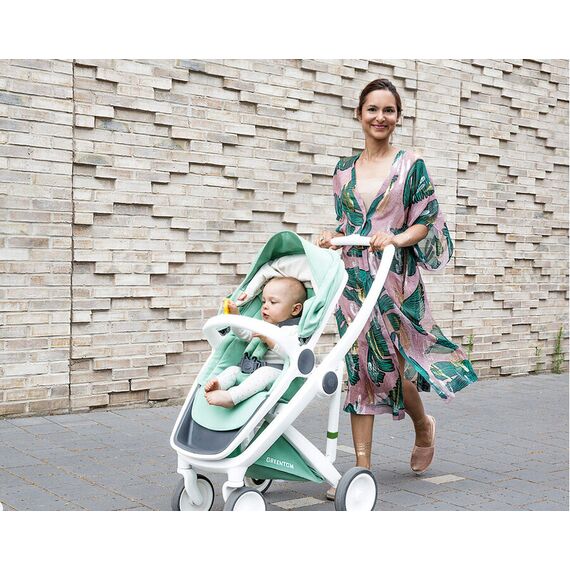 Carucior 2 in 1, Greentom, 100% Ecologic, Black Orange, Culoare: Portocaliu - poza 3 - ExclusivMAG.ro