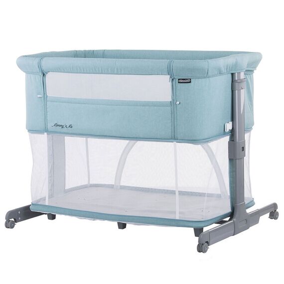 Patut Co-Sleeper si Tarc Chipolino Mommy'n Me Blue Mint, Culoare: Turcoaz  - ExclusivMAG.ro
