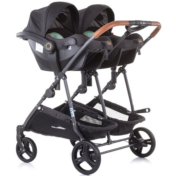 Carucior gemeni Chipolino Duo Smart 3 in 1 mint, Culoare: Turcoaz - poza 5 - ExclusivMAG.ro