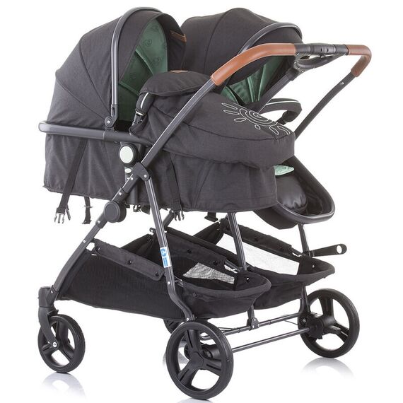 Carucior gemeni Chipolino Duo Smart 3 in 1 mint, Culoare: Turcoaz - poza 8 - ExclusivMAG.ro