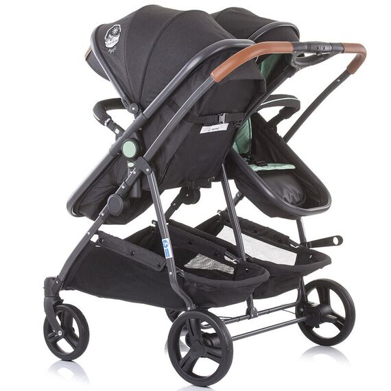 Carucior gemeni Chipolino Duo Smart 3 in 1 mint, Culoare: Turcoaz - poza 10 - ExclusivMAG.ro