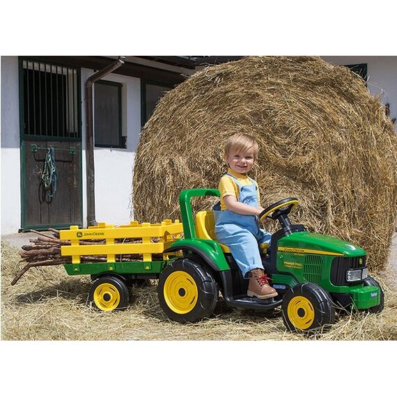 Remorca Peg Perego John Deere, 3 ani+, Verde / Galben - poza 4 - ExclusivMAG.ro