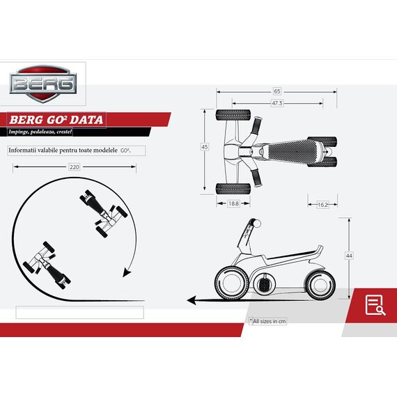 Kart Berg GO 2 Mint, Culoare: Turcoaz - poza 6 - ExclusivMAG.ro