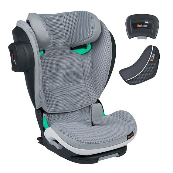 Scaun auto BeSafe iZi Flex Fix i-Size Peak Mesh, Culoare: Gri deschis, Grupa: 15-36kg (4 ani - 12 ani)  - ExclusivMAG.ro
