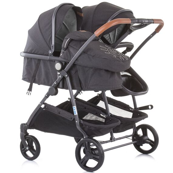 Carucior gemeni Chipolino Duo Smart 3 in 1 mist, Culoare: Gri - poza 8 - ExclusivMAG.ro