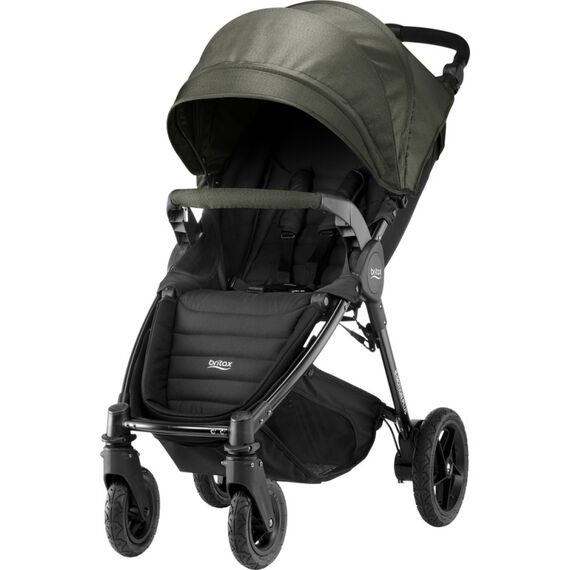 Carucior B-Agile 4 PLUS Olive Denim - Britax, Culoare: Verde  - ExclusivMAG.ro