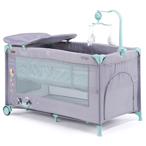 Patut pliabil Chipolino Onyx Mint, Culoare: Gri deschis - poza 3 - ExclusivMAG.ro