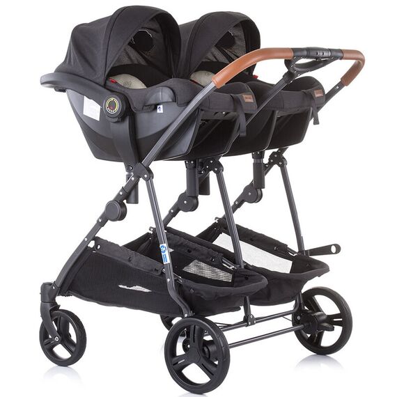 Carucior gemeni Chipolino Duo Smart 3 in 1 vanilla, Culoare: Crem - poza 5 - ExclusivMAG.ro