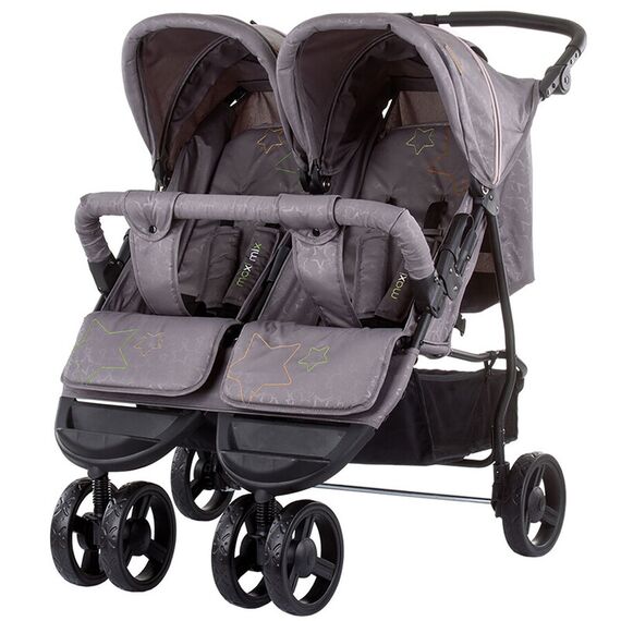 Carucior gemeni Chipolino Maxi Mix asphalt, Culoare: Gri  - ExclusivMAG.ro