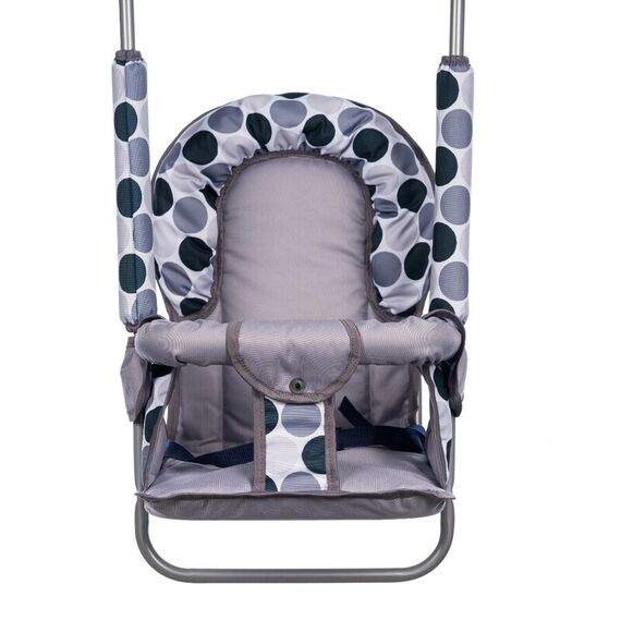 Leagan pentru copii, Top Kids, pentru interior si exterior, Grey Dots, Culoare: Gri deschis - poza 2 - ExclusivMAG.ro